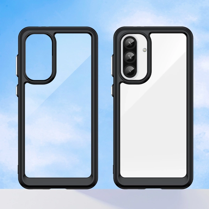 Etui Outer Space Case do Samsung Galaxy A26 pokrowiec z elastyczną ramką - czarne