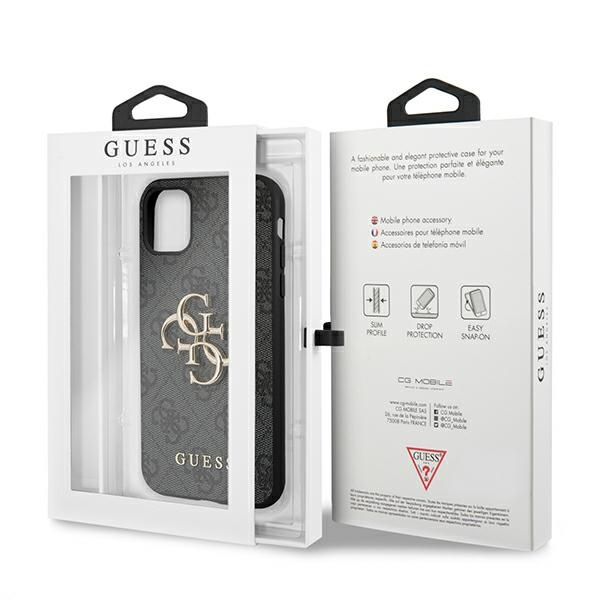 Etui GUESS Apple iPhone 11 4G Big Metal Logo Szary Hardcase