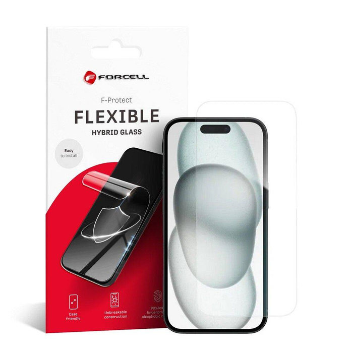 Forcell Flexible Nano Glass - szkło hybrydowe do iPhone 15