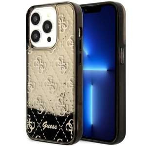 Etui Guess GUHCP14LLC4PSGK iPhone 14 Pro 6.1" czarny/black hardcase Liquid Glitter 4G Transculent Case