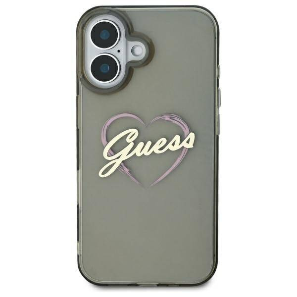 Etui Guess iPhone 16 Plus 6.7" czarny/black hardcase IML Heart