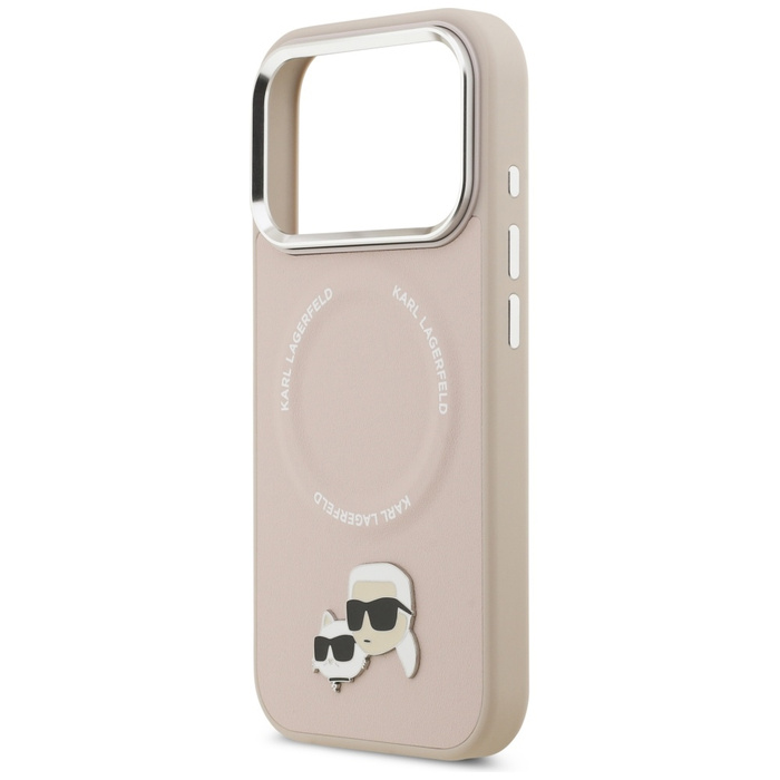 Etui Karl Lagerfeld Karl & Choupette     Pins MagSafe do iPhone 17 Pro Max różowy