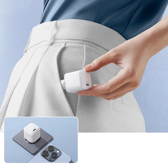 Ładowarka sieciowa Joyroom JR-TCG08 GaN 20W Power Delivery Biała