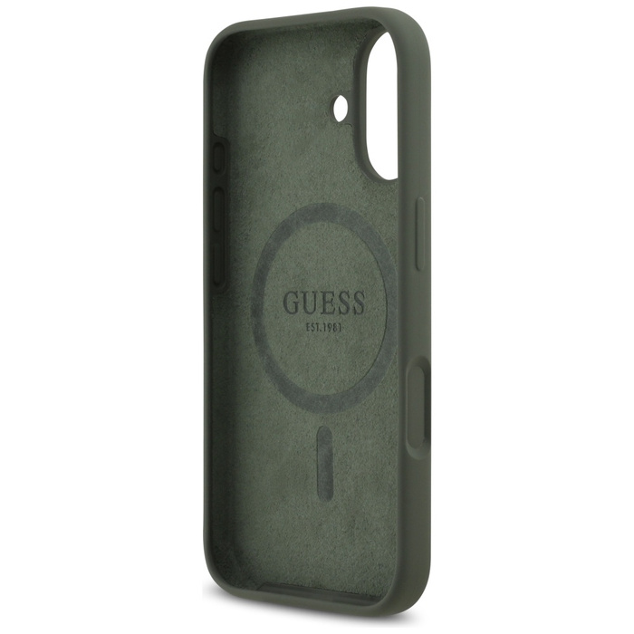 Etui Guess Silicone Triangle Logo        MagSafe do iPhone 17 khaki