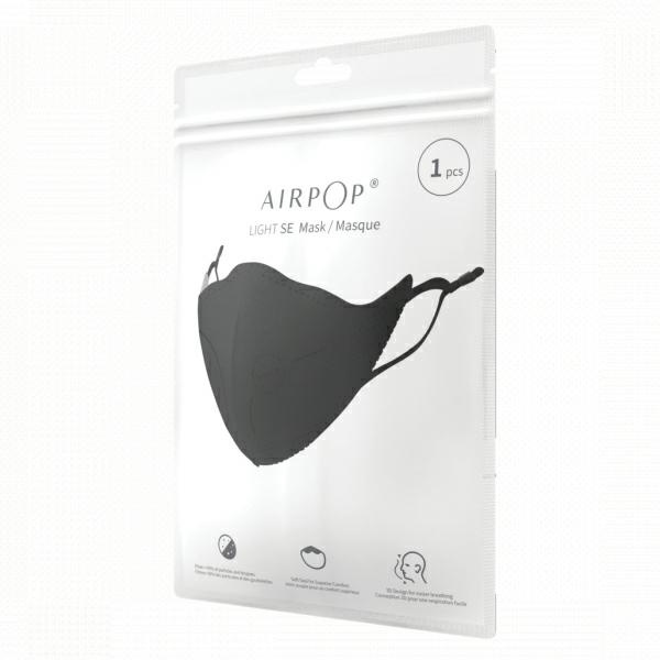 Maseczka ochronna AirPOP LIGHT SE czarny/black