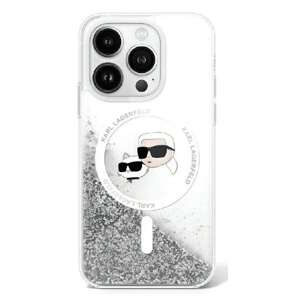 Etui Karl Lagerfeld iPhone 16 Pro Max 6.9" hardcase transparent Liquid Glitter Karl&Choupette Head Magsafe