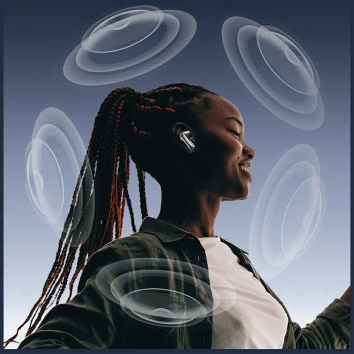 Słuchawki bezprzewodowe AWEI TP100 ENC   Bluetooth 5.4 TWS + stacja dokująca czarny