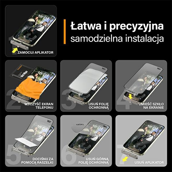 PanzerGlass Matrix D3O UWF iPhone 15Plus 6.7" Ultra-Wide-Fit rPET Screen Protection Easy Aligner Included 2819 hybryda