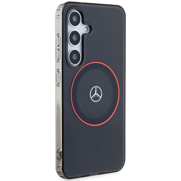Etui Mercedes MEHMS24S23HUORK Galaxy S24 S921 czarny/black hardcase Double Layer W/ Red MagSafe Case