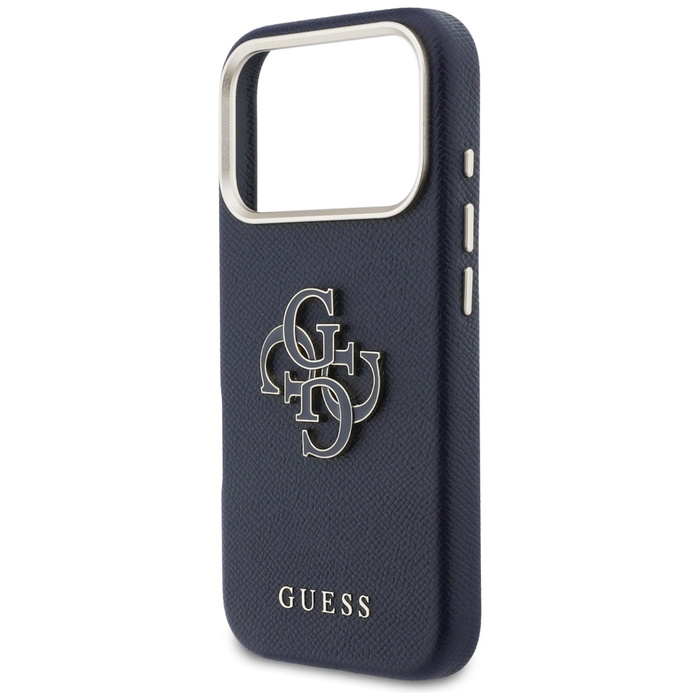 Etui Guess FW Resin Logo do iPhone 17    Pro Max niebieski