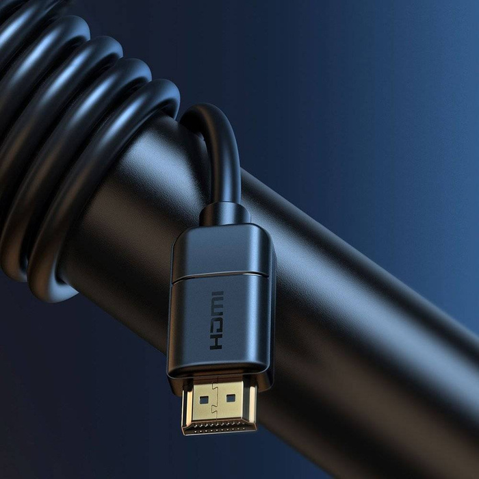 Baseus kabel przewód HDMI 2.0 4K 60 Hz 3D HDR 18 Gbps 1m czarny (CAKGQ-A01)