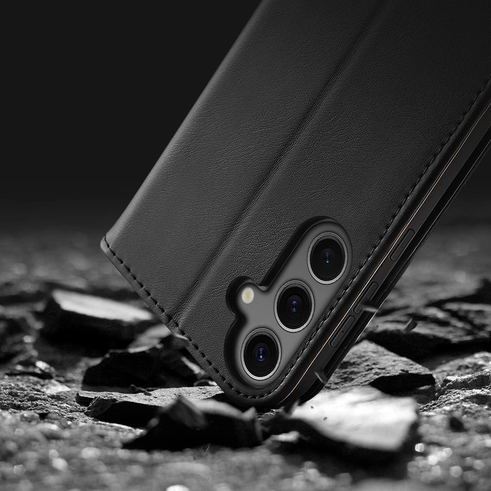 Etui Dux Ducis Hivo z klapką i blokadą RFID do Samsung Galaxy S24 Plus - czarne