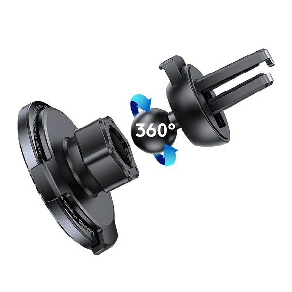 Uchwyt Indukcyjny USAMS Do Kratki Wentylacyjnej 15W 2w1 Magnetic Czarny