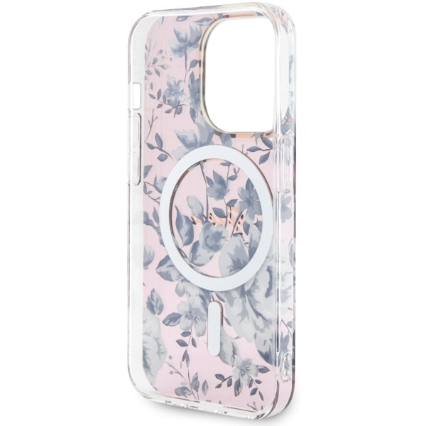 Etui Guess GUHMP14LHCFWSP iPhone 14 Pro 6.1" różowy/pink hardcase Flower MagSafe Case