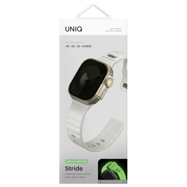 UNIQ pasek Stride Apple Watch             49/46/45/44mm FKM Rubber Strap lume