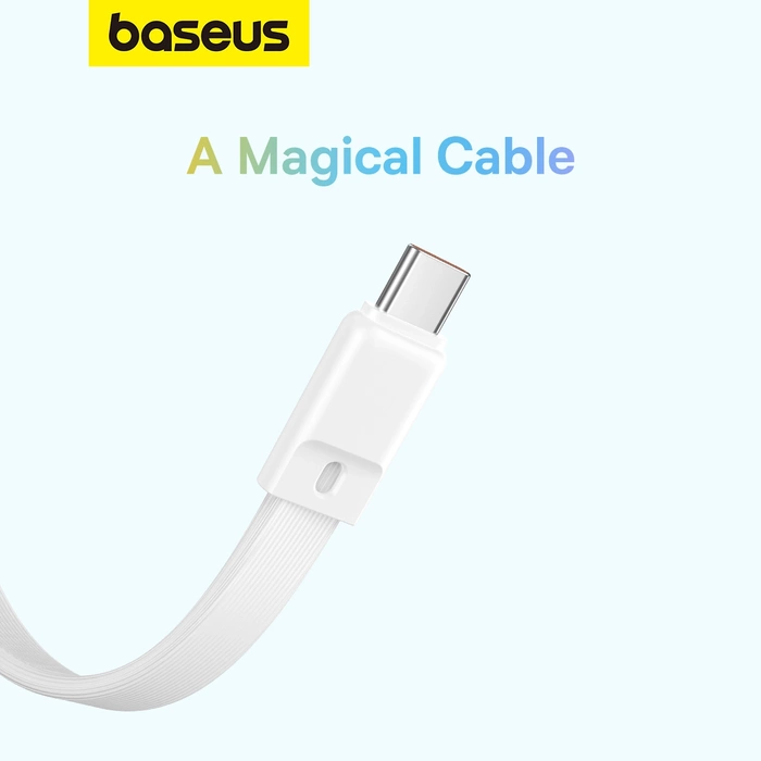 Powerbank Baseus Magnetic Mini MagSafe 10000mAh 30W z wbudowanym kablem USB-C 0.3m Biały