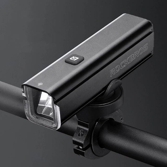Lampka rowerowa przednia Rockbros 24610002001 1000 lm + kabel USB-C - USB-A - czarna