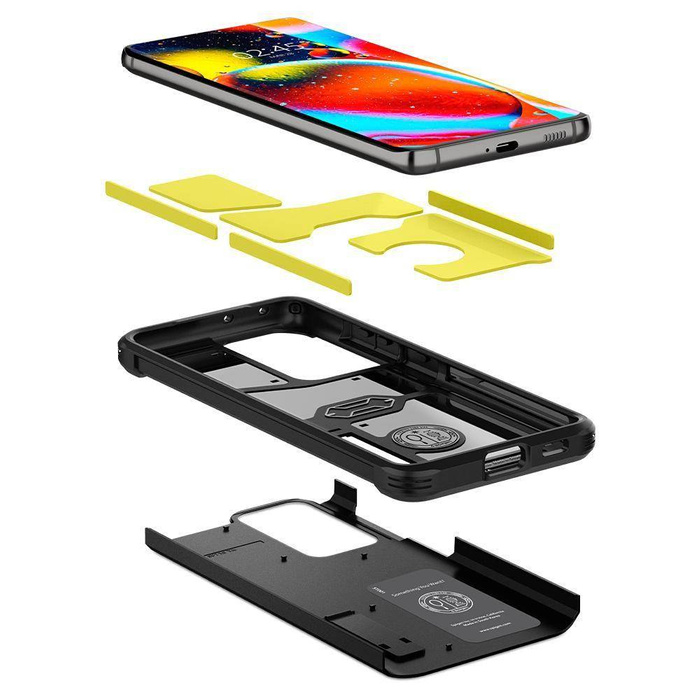 Etui SPIGEN Galaxy S21 Ultra Tough Armor Black Czarne Case