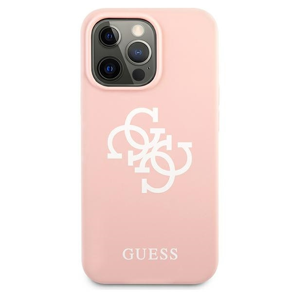 Etui GUESS Apple iPhone 13 13 Pro Silicone 4G Logo Różowy Hardcase
