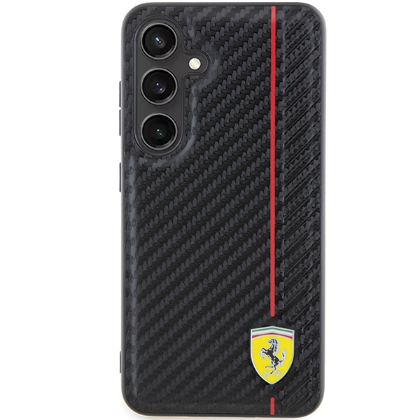 Etui Ferrari FEHCS24MN3DUR Samsung Galaxy S24+ S926 czarny/black hardcase Carbon Printed Line Case