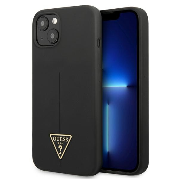 Etui GUESS Apple iPhone 13 Mini Silicone Triangle Czarny Hardcase