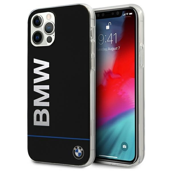 Etui BMW Apple iPhone 12 12 Pro Signature Printed Logo BMHCP12MPCUBBK Czarny Hardcase