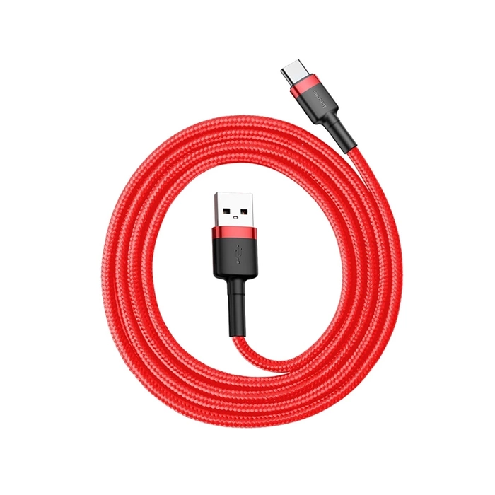 Kabel Baseus Cafule USB-A / USB-C QC 3.0 3A 1 m - czerwony