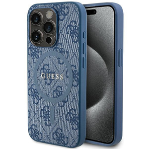 Etui Guess GUHMP14LG4GFRB iPhone 14 Pro 6.1" niebieski/blue hardcase 4G Collection Leather Metal Logo MagSafe Case