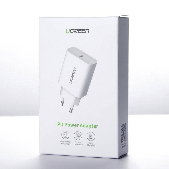 Ugreen ładowarka sieciowa USB Power Delivery 3.0 Quick Charge 4.0+ 20W 3A biały (60450)