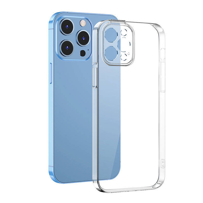 Etui Transparentne etui ochronne Baseus Crystal do iPhone 13 Pro + szkło hartowane + zestaw czyszczący Case