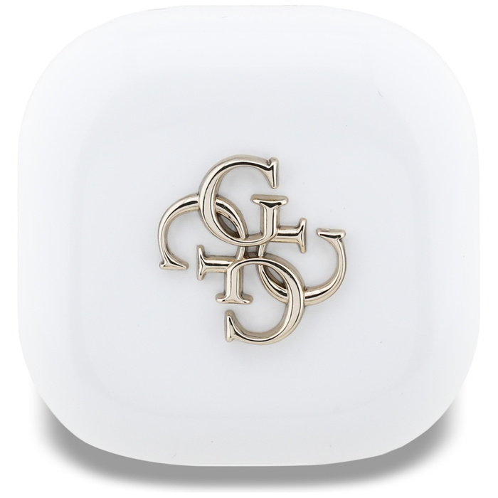 Słuchawki TWS Guess 4G Metal Logo biały