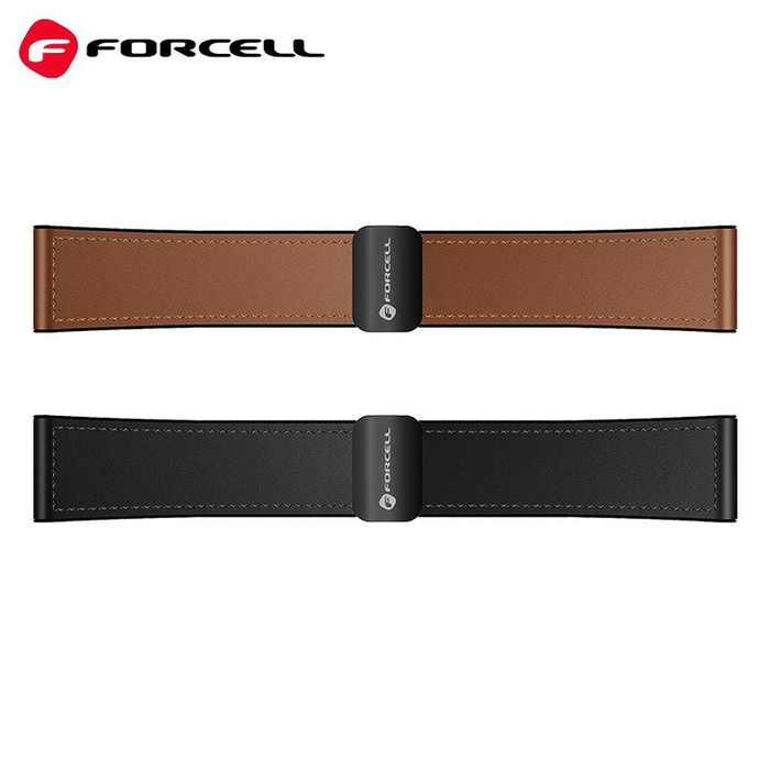 Pasek do Samsung Galaxy Watch Forcell F-Design FS20 magnetyczny skóra ekologiczna 20 mm czarny