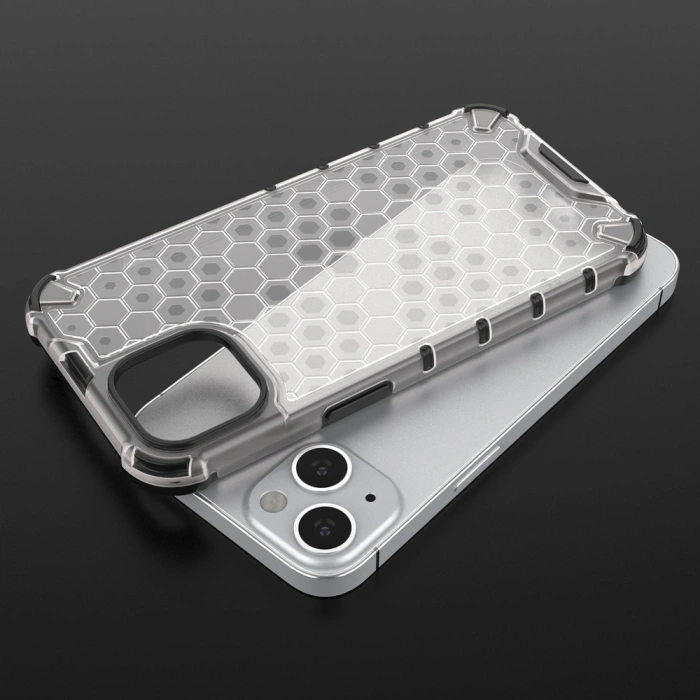 Honeycomb etui pancerny pokrowiec z żelową ramką iPhone 13 czarny