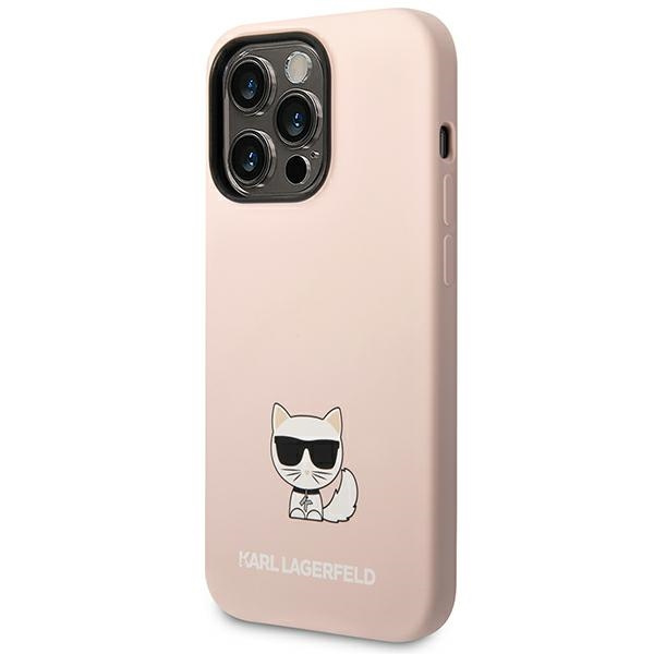 Etui KARL LAGERFELD Apple iPhone 14 Pro Silicone Choupette Body Jasnoróżowy Hardcase