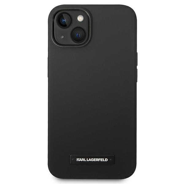 Etui KARL LAGERFELD Apple iPhone 14 Plus Silicone Plaque Magsafe Czarny Hardcase
