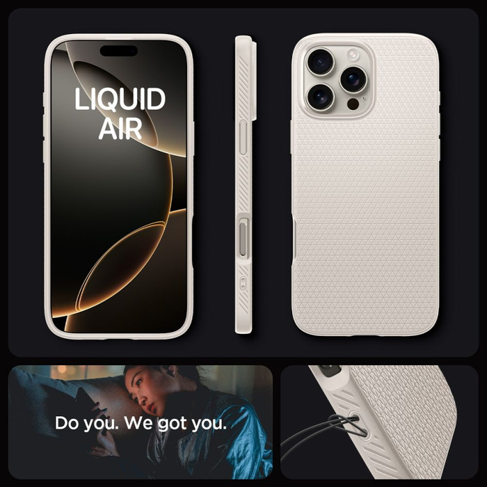 ETUI SPIGEN LIQUID AIR IPHONE 16 PRO MAX NATURAL TITANIUM
