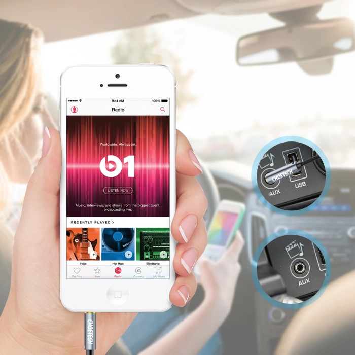 Kabel Choetech AUX002 mini jack 3.5mm (męski) / mini jack 3.5mm (męski) 1.2m - czarny