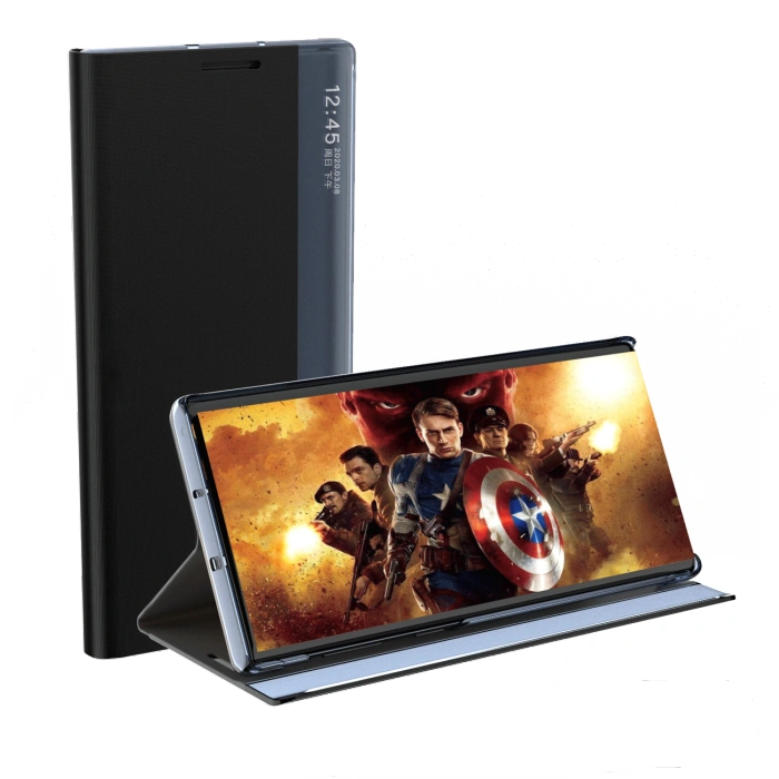 New Sleep Case pokrowiec etui z klapką z funkcją podstawki Samsung Galaxy A73 czarny