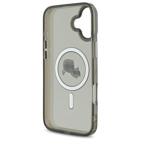 Karl Lagerfeld KLHMP16MHLSKCK iPhone Plus 6.7" czarny/black hardcase IML Metal Karl&Choupette Head MagSafe