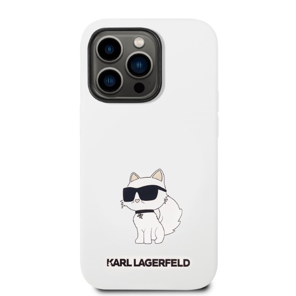 Etui KARL LAGERFELD Apple iPhone 14 Pro Silicone Choupette Biały Hardcase
