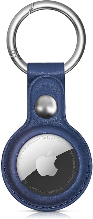 Etui do Apple AirTag z ekoskóry - czarne, brązowe, czerwone, niebieskie - 4 sztuki