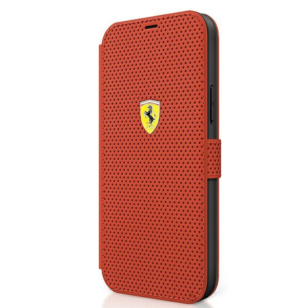 Etui FERRARI Apple iPhone 12 Mini Book On Track Perforated FESPEFLBKP12SRE Czerwony Case