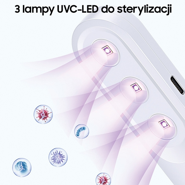 Lampa Dezynfekująca USAMS Mini UV-C Ręczna Biały