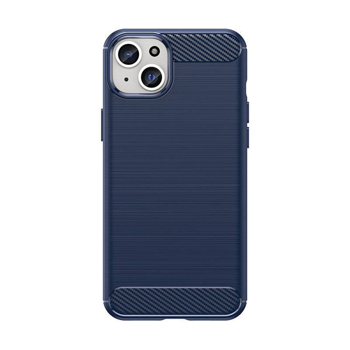 Etui Elastyczne etui wzór karbon do iPhone 15 Plus Carbon Case - niebieskie Case