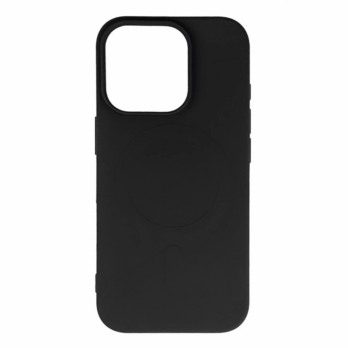 Etui silikonowe Liquid Silicone Case kompatybilne z MagSafe na iPhone 17 - czarne