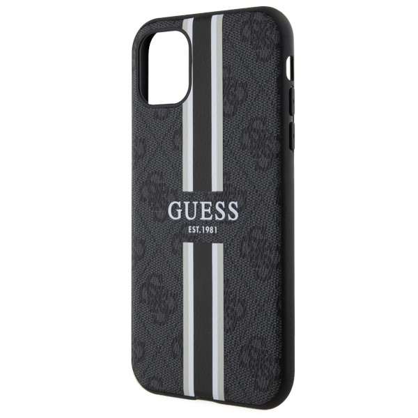 Etui Guess GUHMN61P4RPSK iPhone 11 / Xr czarny/black hardcase 4G Printed Stripes MagSafe Case