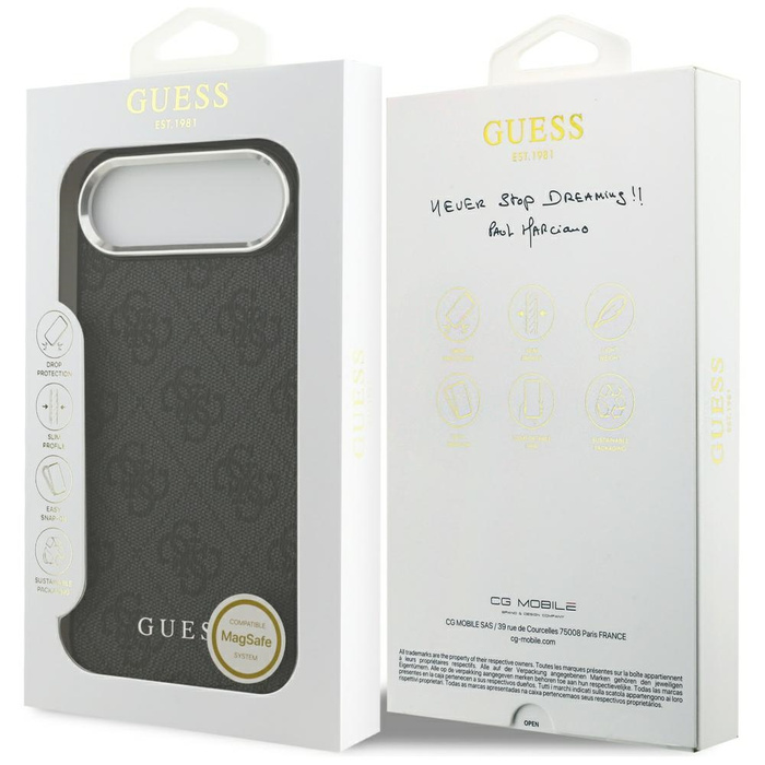 Etui Guess 4G Classic Logo MagSafe do    iPhone 17 Air czarny