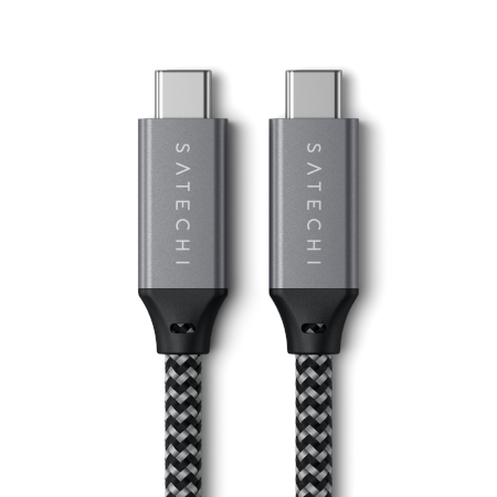 Satechi - kabel USB-C - USB-C 25 cm, 100W, 40Gbps (space gray)