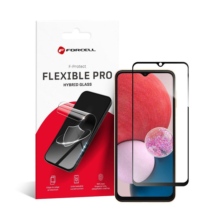 Szkło hybrydowe do Samsung A13 4G / 5G /A04s Forcell Flexible 5D czarne