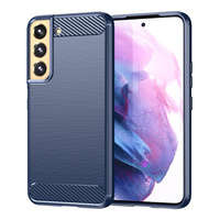 Carbon Case etui Samsung Galaxy S23+ elastyczny silikonowy karbonowy pokrowiec niebieskie